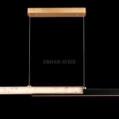 EASD-435 Yemek Masası Mermer Detaylı Modern LED Avize