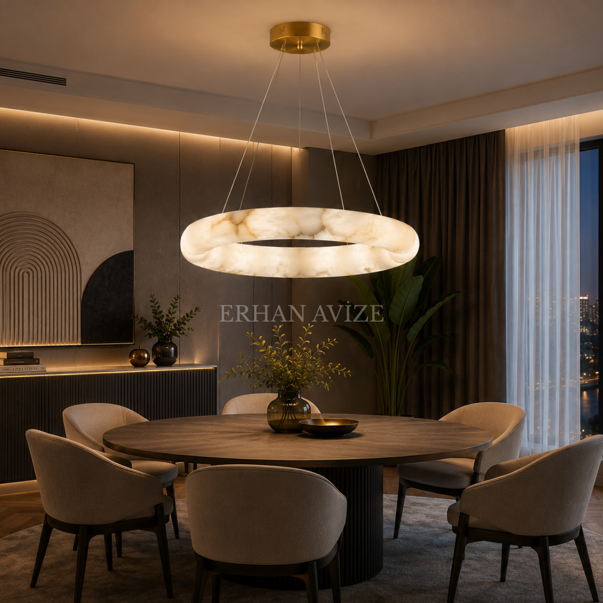 EASD-363 Modern Mermer LED Avize