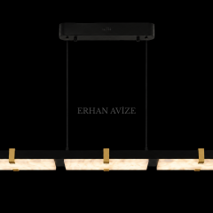 EASD-497 Modern Yemek Masası Mermer LED Avize