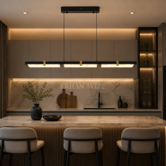 EASD-497 Modern Yemek Masası Mermer LED Avize