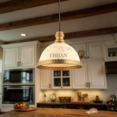 EAET-6 30'luk Beyaz-Gold Retro Avize