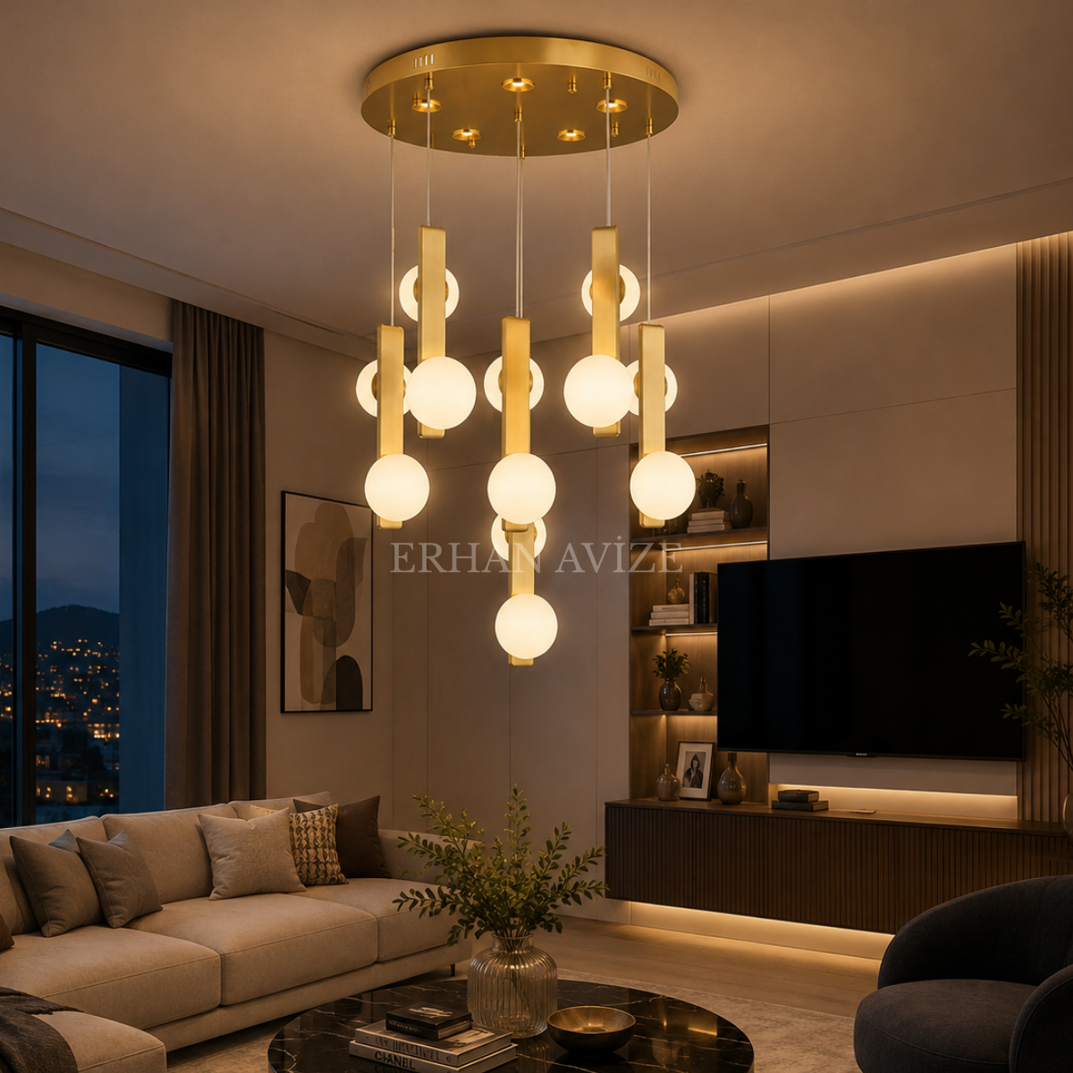EASD-481 6'lı Modern Sarkıt LED Avize
