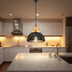 EAYM-3 30’luk Siyah Retro Avize