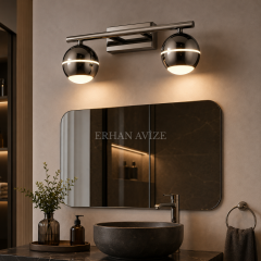 EAPD-186-2’li Modern Platin LED Aplik