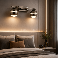EAPD-186-2’li Modern Platin LED Aplik