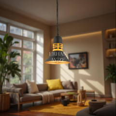 EART-33 30’luk Retro Siyah Avize