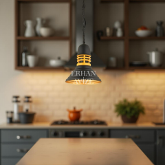 EART-33 30’luk Retro Siyah Avize