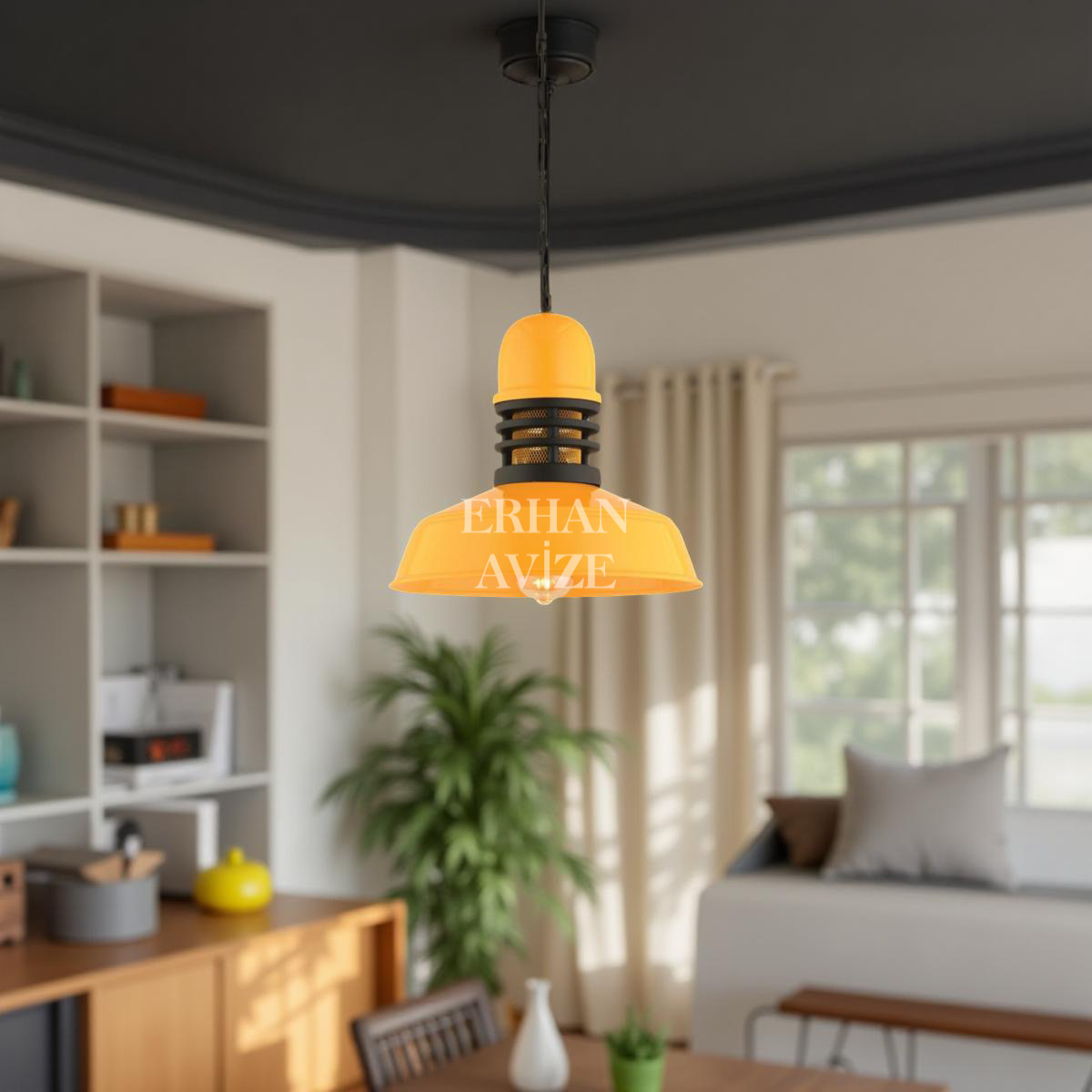 EART-44 35'lik Retro Sarı Avize