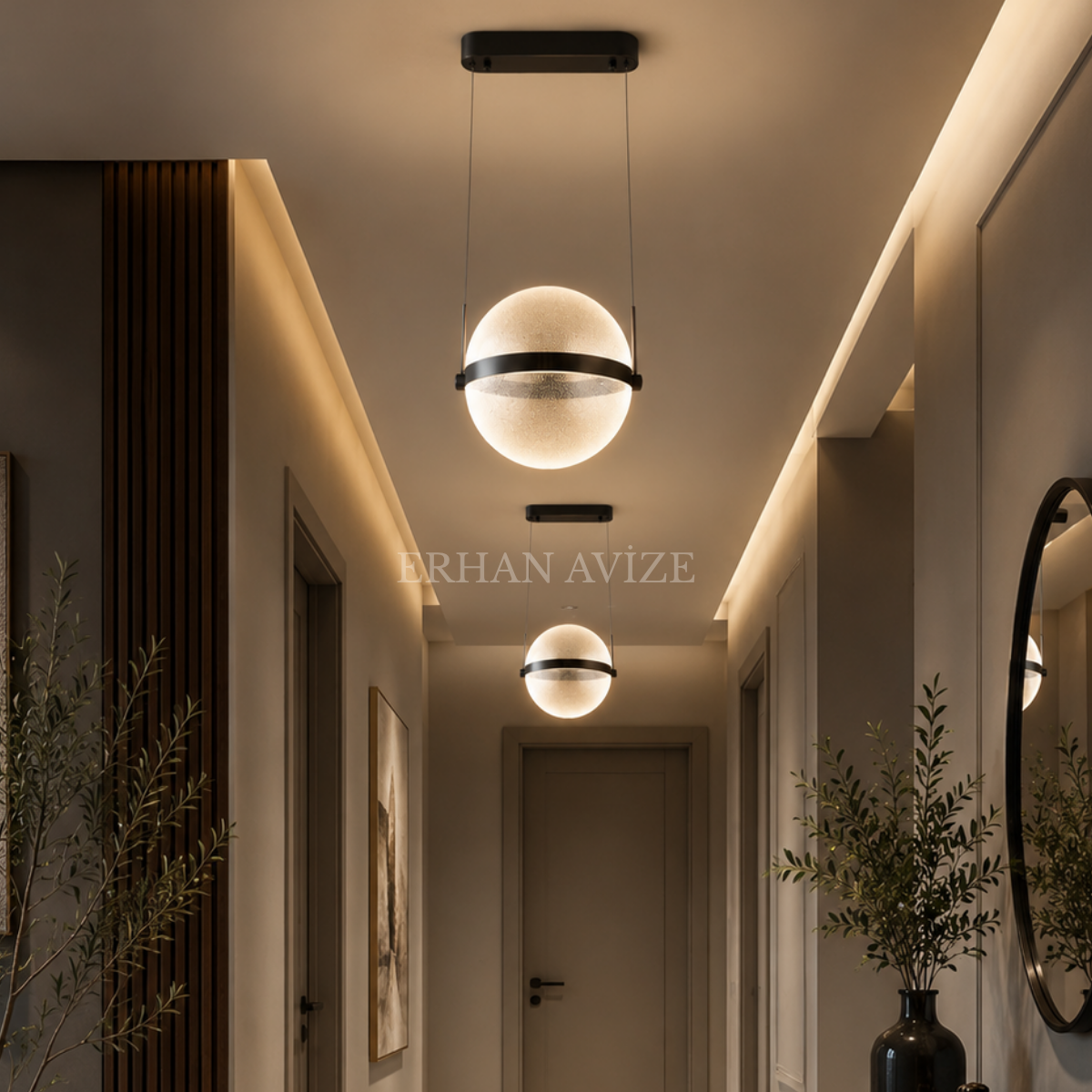 EASD-400-30'luk Modern Küre LED Avize