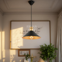 EART-26 28’lik Retro Siyah-Gold Avize