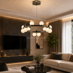 EASD-430-6+6 Modern Cam Küreli LED Avize