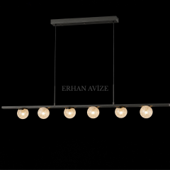 EASD-430-6 Modern Sıralı Cam Küreli Avize