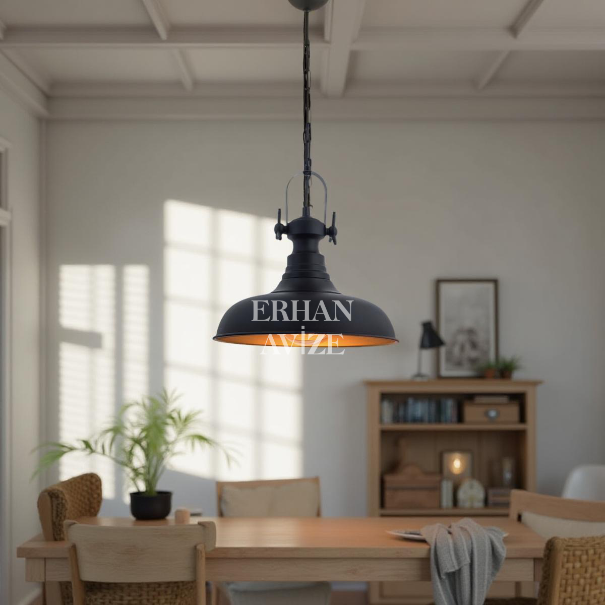 EART-9 33’lük Retro Siyah Avize