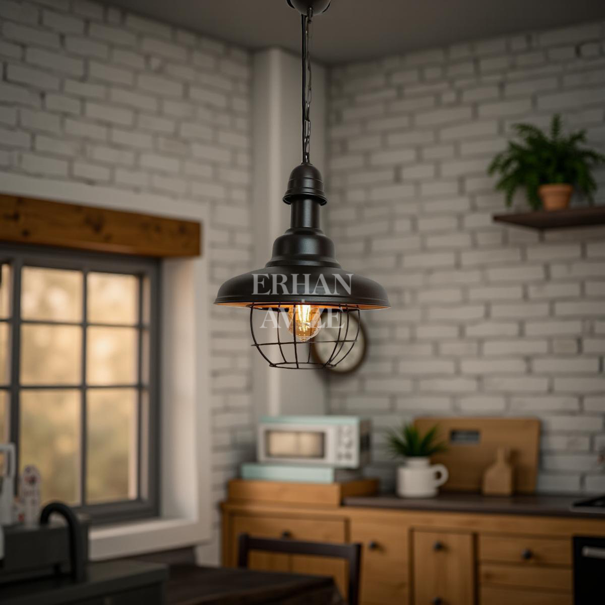 EART-10 32’lik Retro Siyah Avize