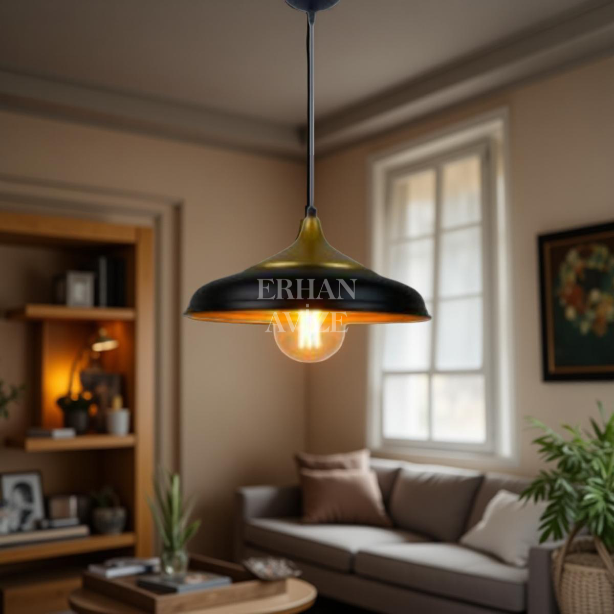 EART-12 32’lik Siyah Retro Avize