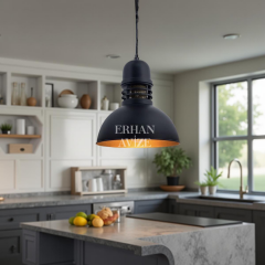 EART-14 30’luk Retro Siyah Avize