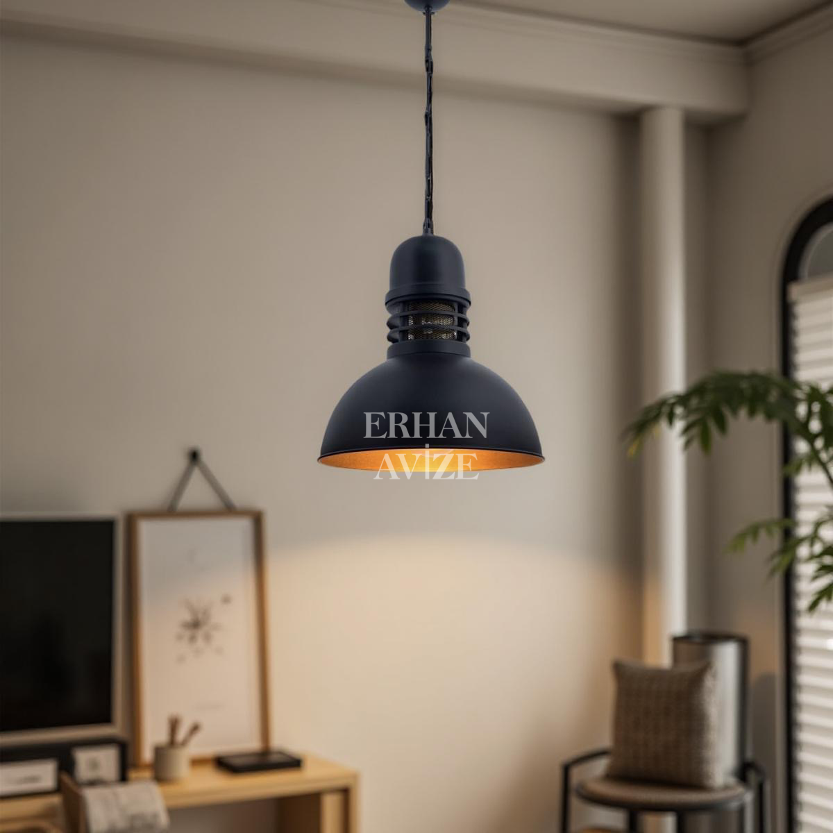 EART-14 30’luk Retro Siyah Avize