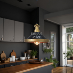 EART-15 30’luk Retro Siyah-Gold Avize