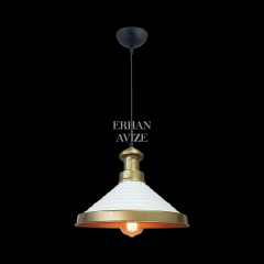 EART-16 30’luk Retro Beyaz-Gold Avize