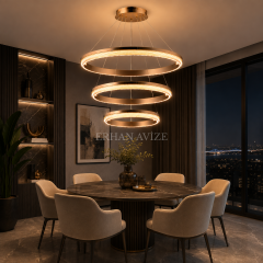 EASD-499-3’lü Yuvarlak Modern LED Sarkıt Avize