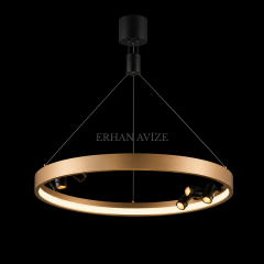 EASD-421-60 Modern Yuvarlak LED & Spotlu Sarkıt Avize