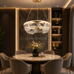 EASD-381 Tekli Gold Modern Dekoratif LED Avize