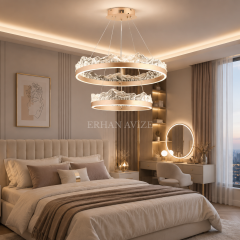 EASD-417 2’li Modern Kristal Görünümlü LED Avize