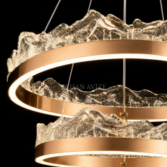 EASD-417 2’li Modern Kristal Görünümlü LED Avize