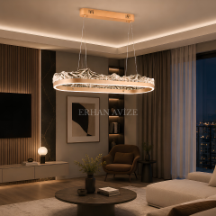 EASD-417-Y Modern Kristal Görünümlü LED Yemek Masası Avizesi