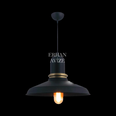 EART-31 30’luk Retro Siyah Avize