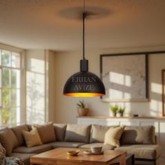 EART-35 27’lik Retro Siyah Avize