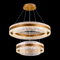 EASD-489 2’li Gold Modern Kristal Dokulu LED Avize