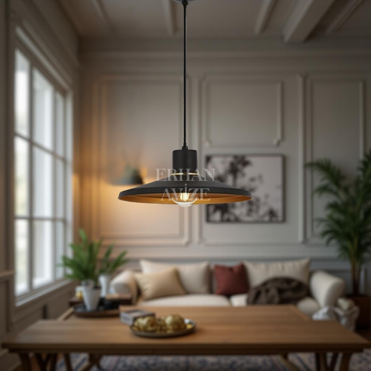 EART-42 30’luk Retro Siyah Avize