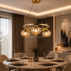 EASD-593 3’lü Bal Camlı Eskitme Modern Avize