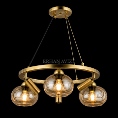 EASD-593 3’lü Bal Camlı Eskitme Modern Avize