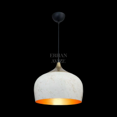 EART-50 30’luk Retro Mermer Beyaz Avize