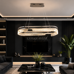 EASD-491-Y Modern LED Yemek Masası Avizesi – 90×40 cm
