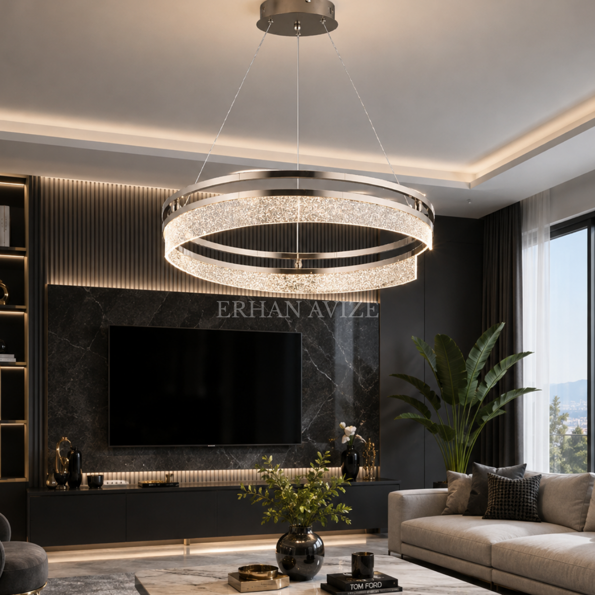 EASD-491 Yuvarlak Modern LED Avize – 60 cm