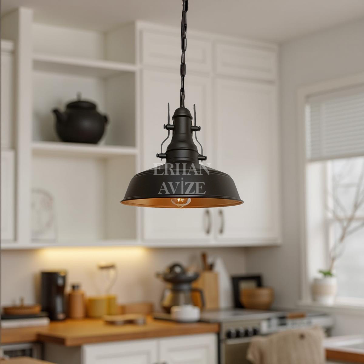 EART-55 34’lük Retro Siyah Avize