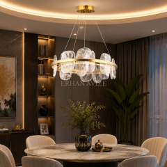 EASD-333 Yuvarlak Eskitme Modern LED Avize – 60 cm