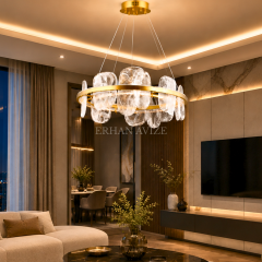EASD-333 Yuvarlak Eskitme Modern LED Avize – 60 cm