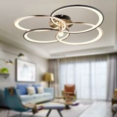 EASD-240 4’lü Plafonyer Siyah LED Avize