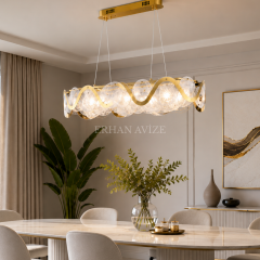 EADM-56 Yemek Masası Eskitme Modern LED Avize – 80 cm