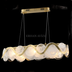 EADM-56 Yemek Masası Eskitme Modern LED Avize – 80 cm