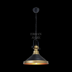 EART-62 30’luk Retro Siyah-Gold Avize