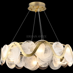 EADM-56 Yuvarlak Eskitme Modern LED Avize – 60 cm