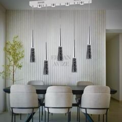 EAPV-151 YM 5’li Sıralı Krom LED Avize