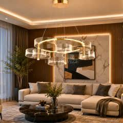 EASD-537 Yuvarlak Modern LED Avize – 80 cm