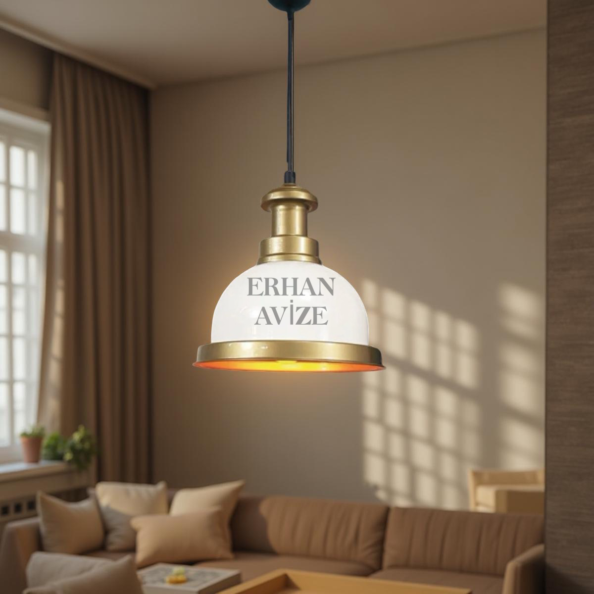 EART-69 21’lik Retro Beyaz-Gold Avize