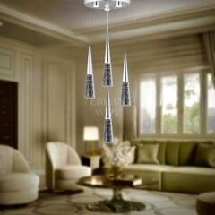 EAPV-151  4’lü Sarkıt Krom LED Avize